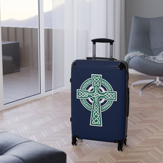 "A Simple Gaelic High Cross", Suitcases (Dark Blue)