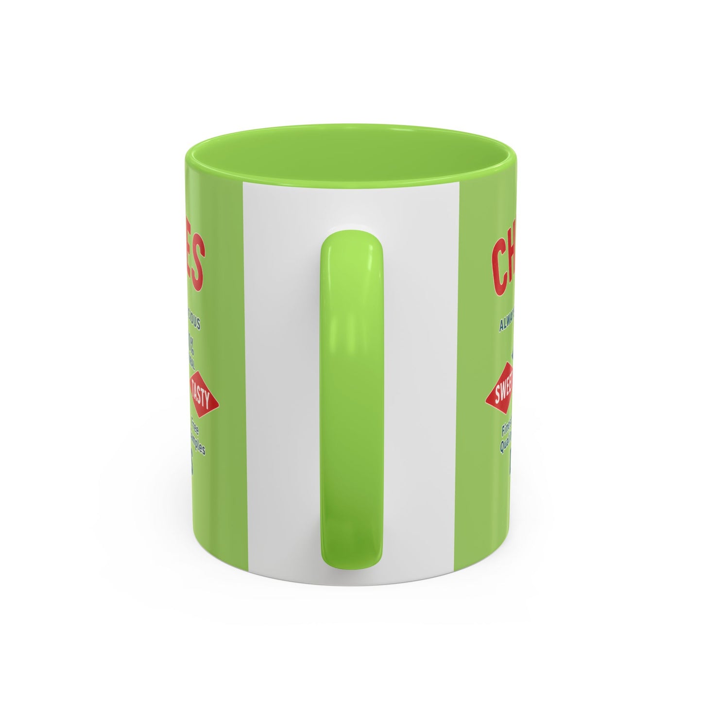"Delicious Cherries", Colorful Mugs (11oz, 15oz) (Orchard Lime)
