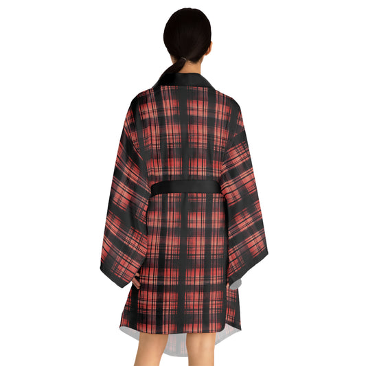 "Kin of Flame", Long Sleeve Kimono Robe