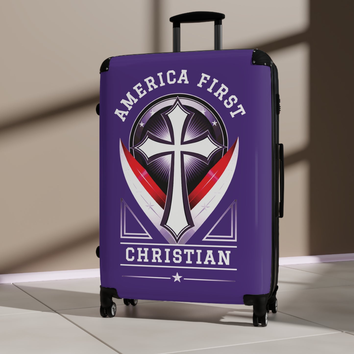 "America First - Christian" #03 Suitcases (Purple)