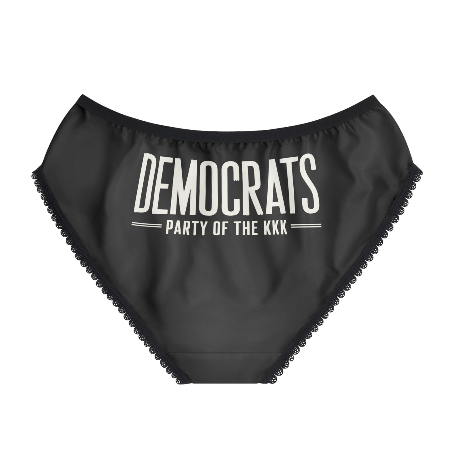"Democrats - Party of the KKK", Women's Briefs (Raven Black)