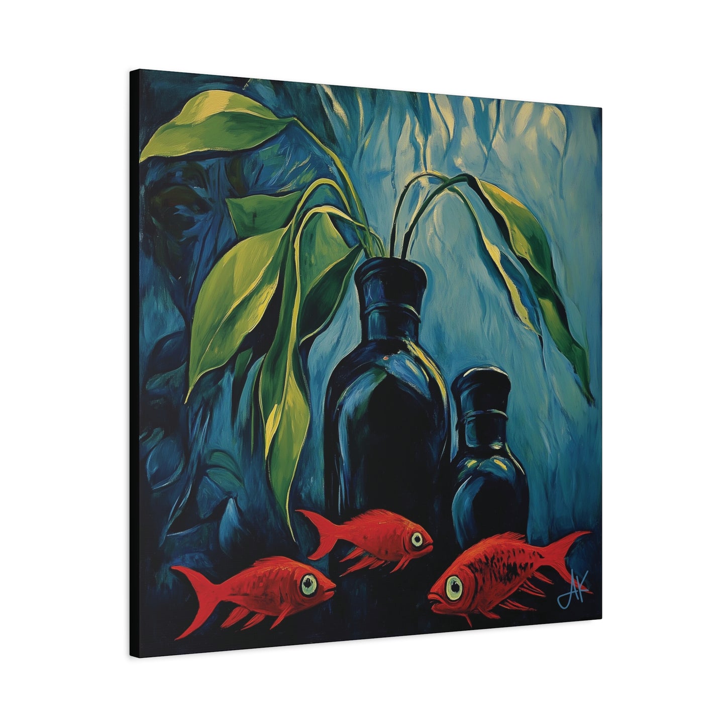 "Still Life: Goldfish", Fine Art Matte Canvas, Stretched, 1.25"