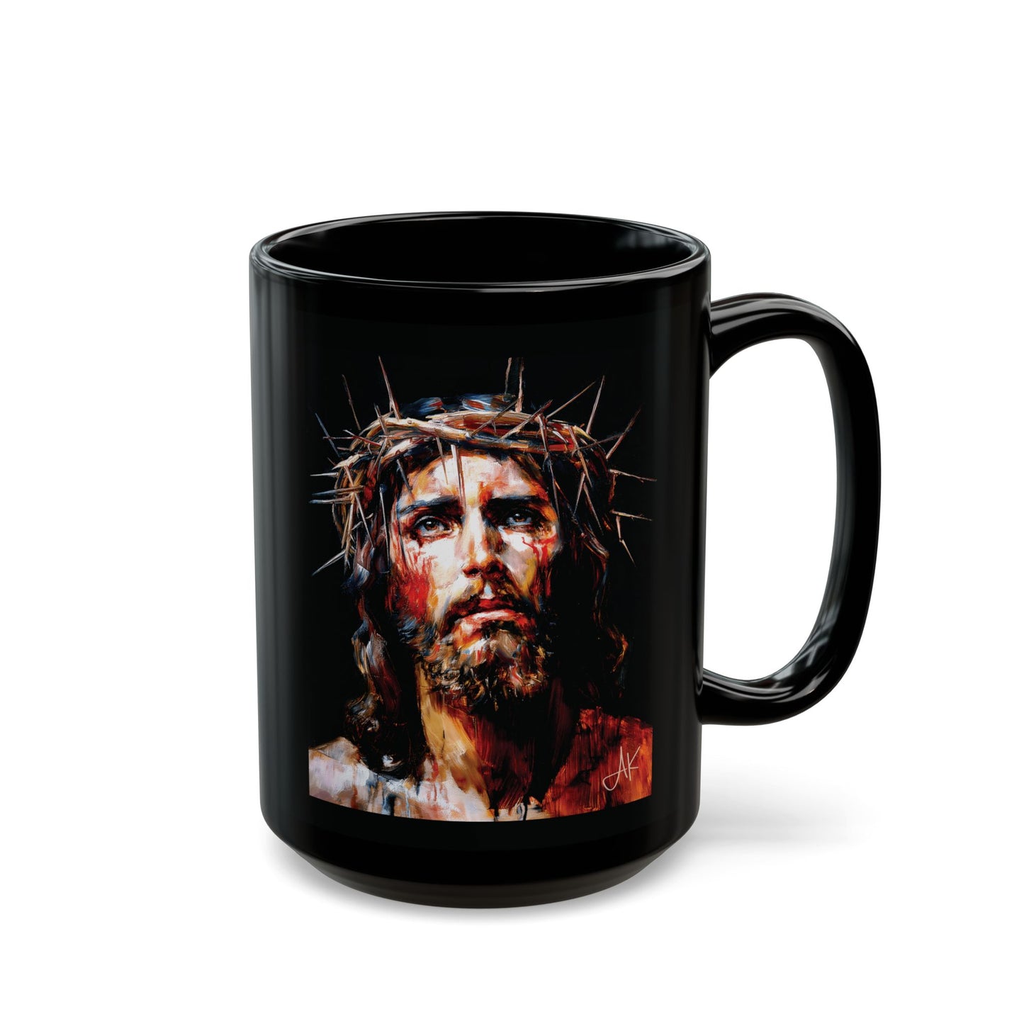 "Crown of Thorns", Black Mug (11oz & 15oz)