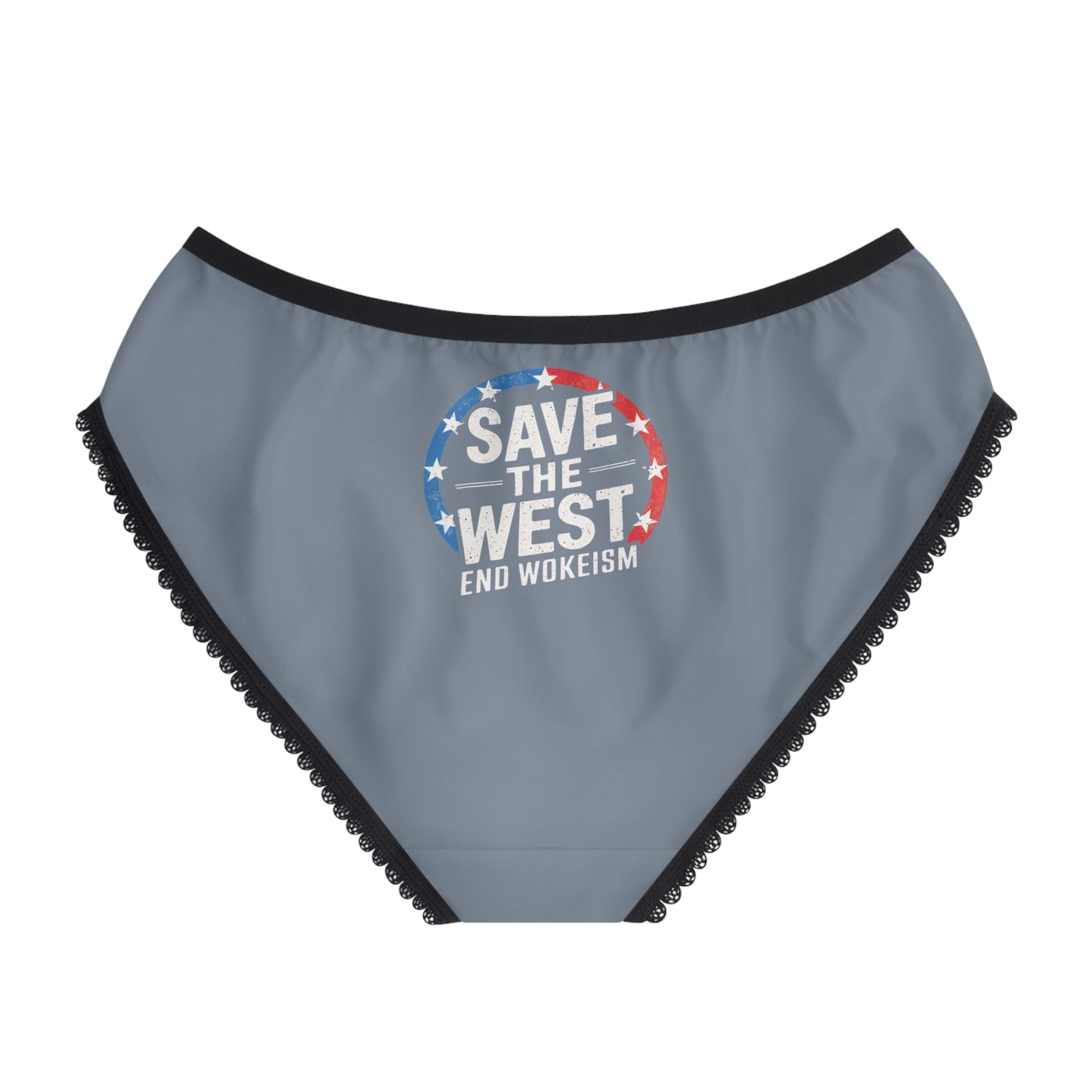 "Save the West - End Wokeism", Women's Briefs (Atlantic Grey)