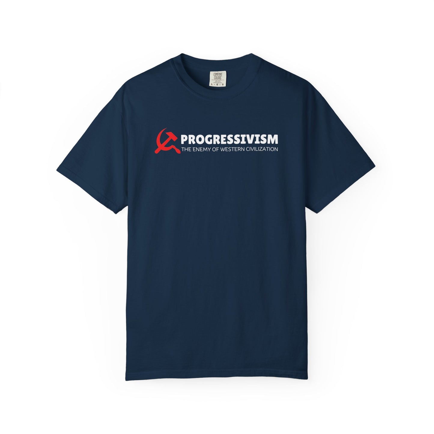 "Progressivism - Enemy of Western Civilization", Unisex T-shirt (Dark Colors)