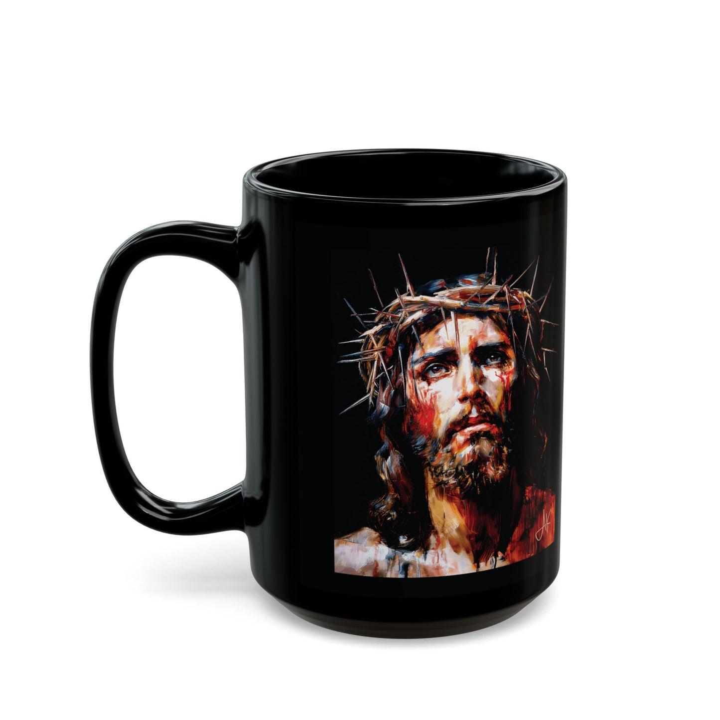 "Crown of Thorns", Black Mug (11oz & 15oz)