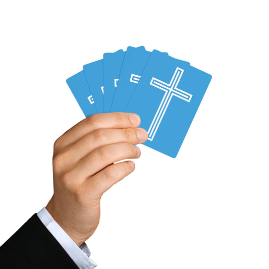 "A Simple Cross", Chrsitian Playing Cards (Swimmer Blue)