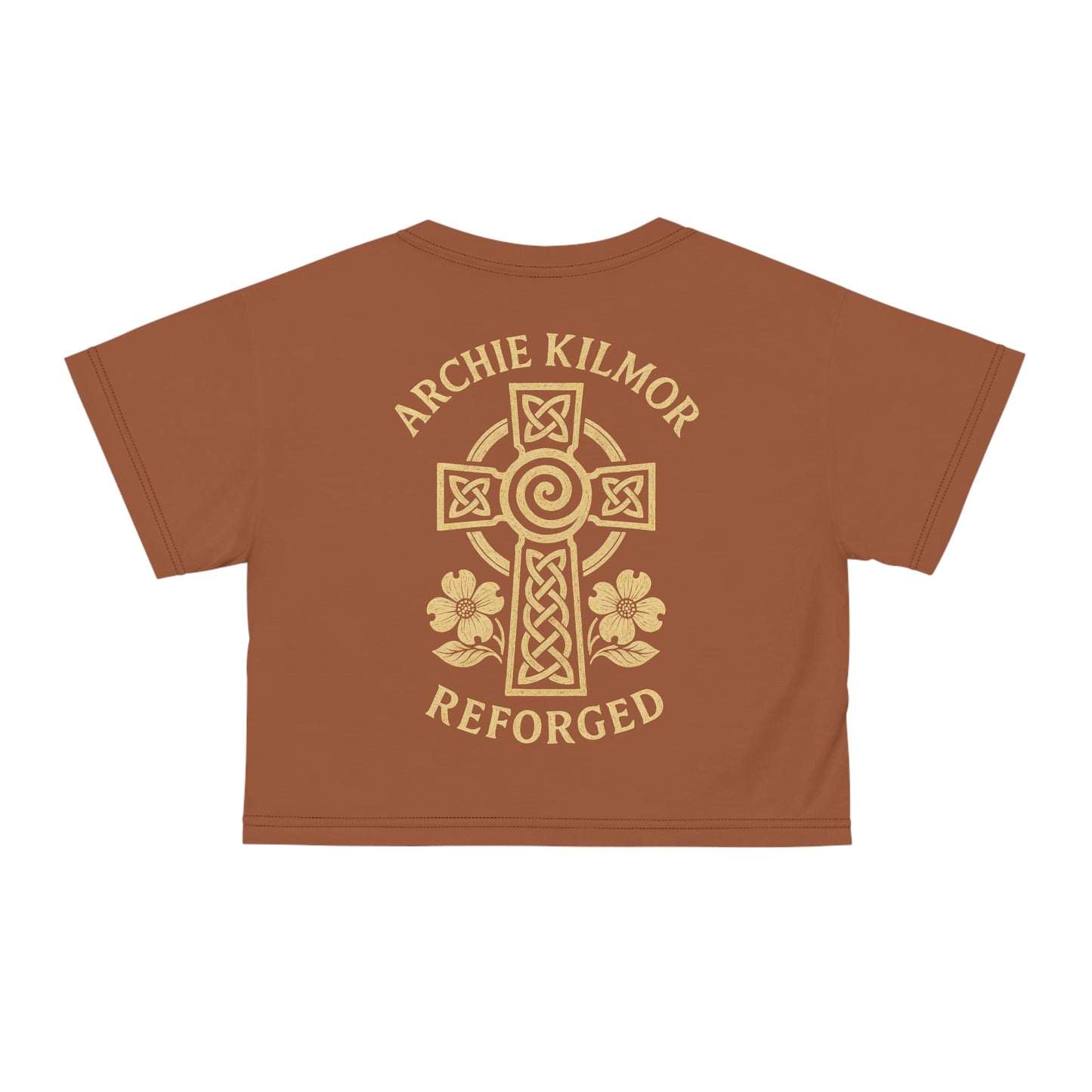 "Archie Kilmor Cross - Reforged" #01, Crop Tee (Sienna Brown)
