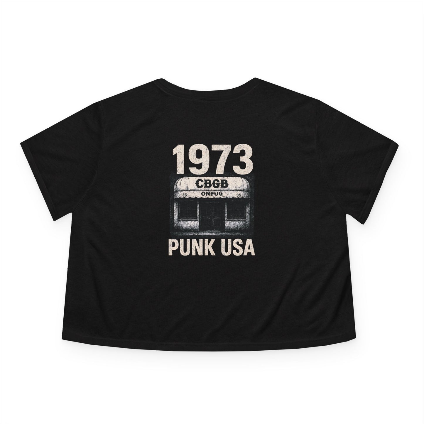 "1973 Punk USA", Women's Flowy Cropped Tee