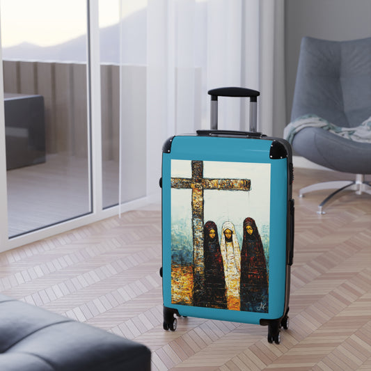 "At-the-Foot of the Cross - John 19:25", Suitcases (Turquoise)