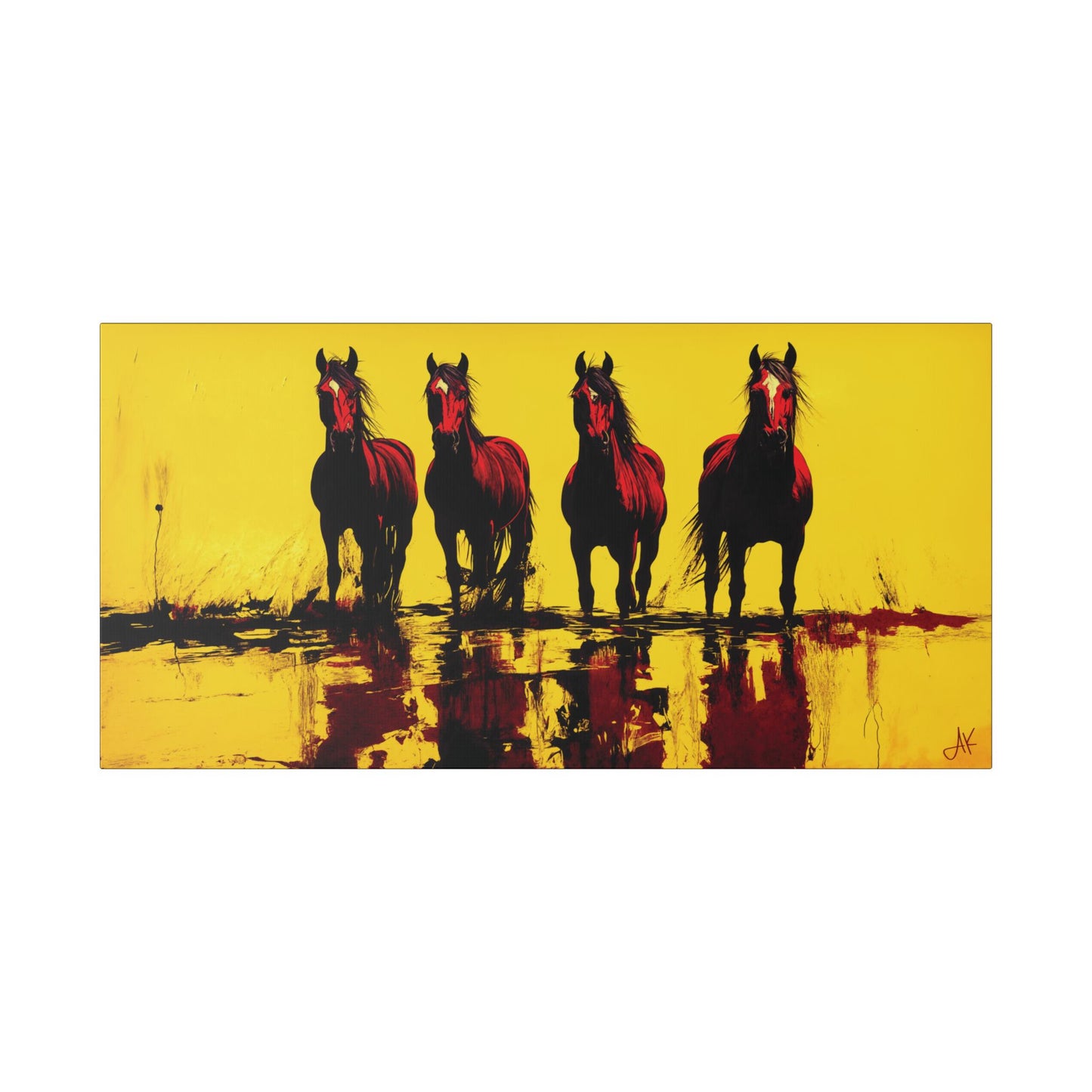 "Steeds of the Red Hand", Stretched Classic Canvas Fine Art Print