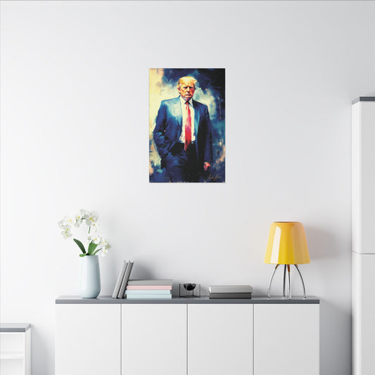 "Trump Portrait No. 6", Stretched Matte Canvas Fine Art Print