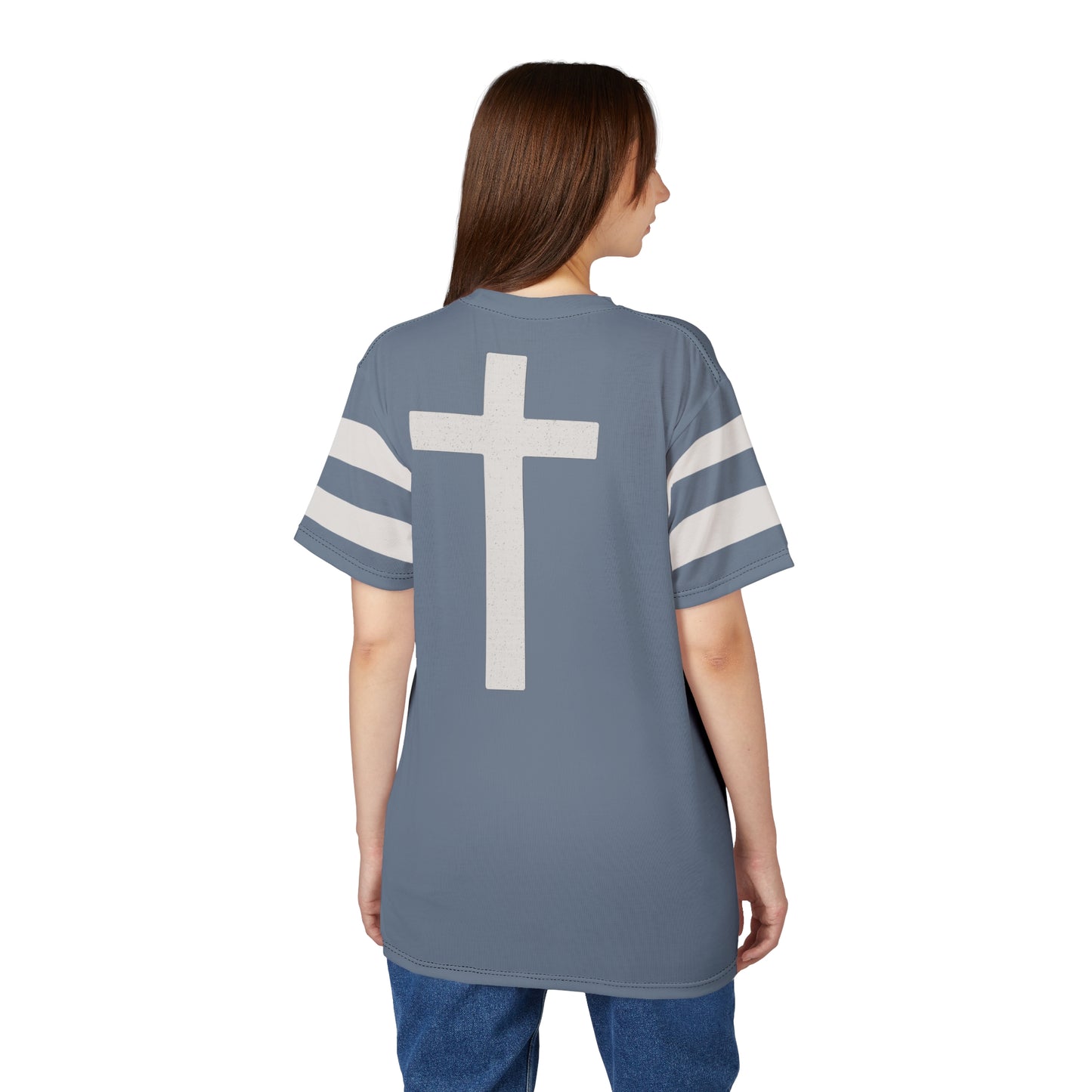 "Faith Overcomes Fear", Unisex Tee (Atlantic Grey)