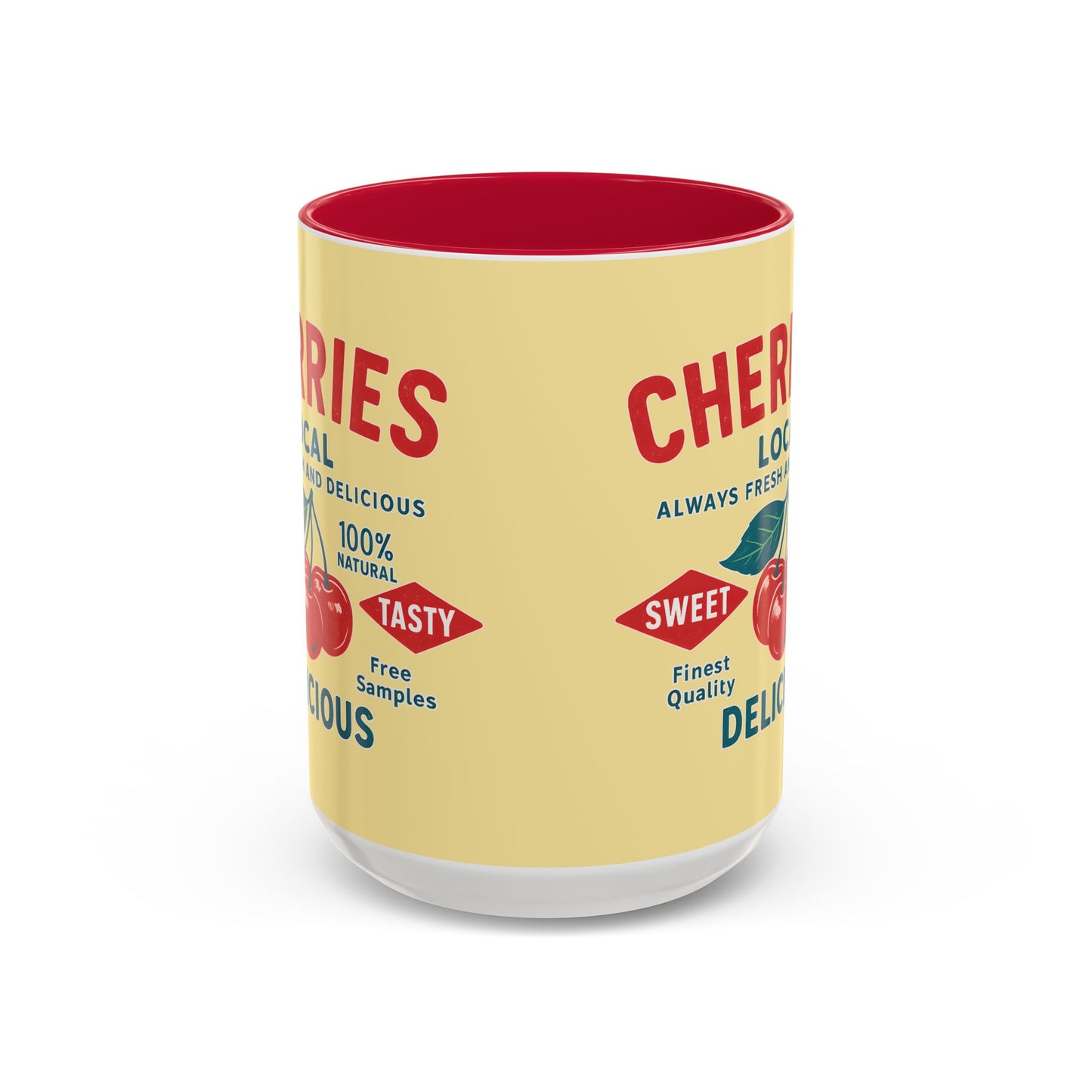 "Delicious Cherries", Colorful Mugs (11oz, 15oz) (Sanctum Veil)