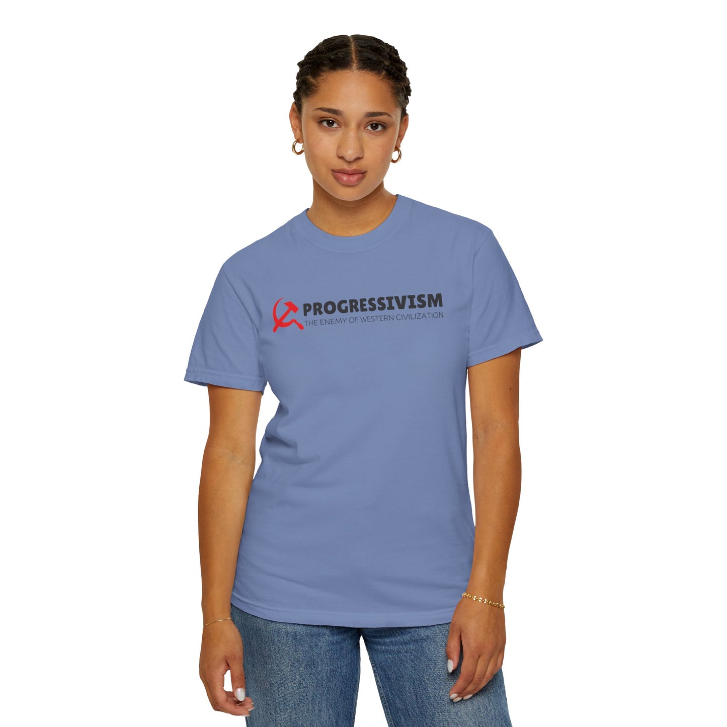 "Progressivism - Enemy of Western Civilization", Unisex T-shirt (Light Colors)