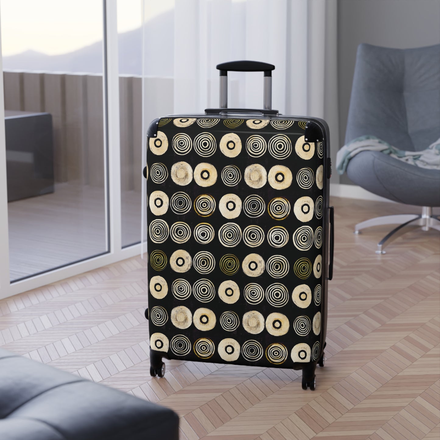 "Punk Polka" Pattern Art Suitcases