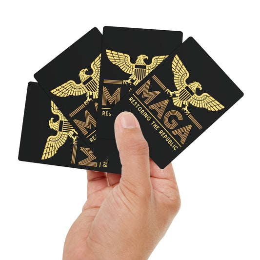 "MAGA - Restoring the Republic", Political Playing Cards (Void Black)