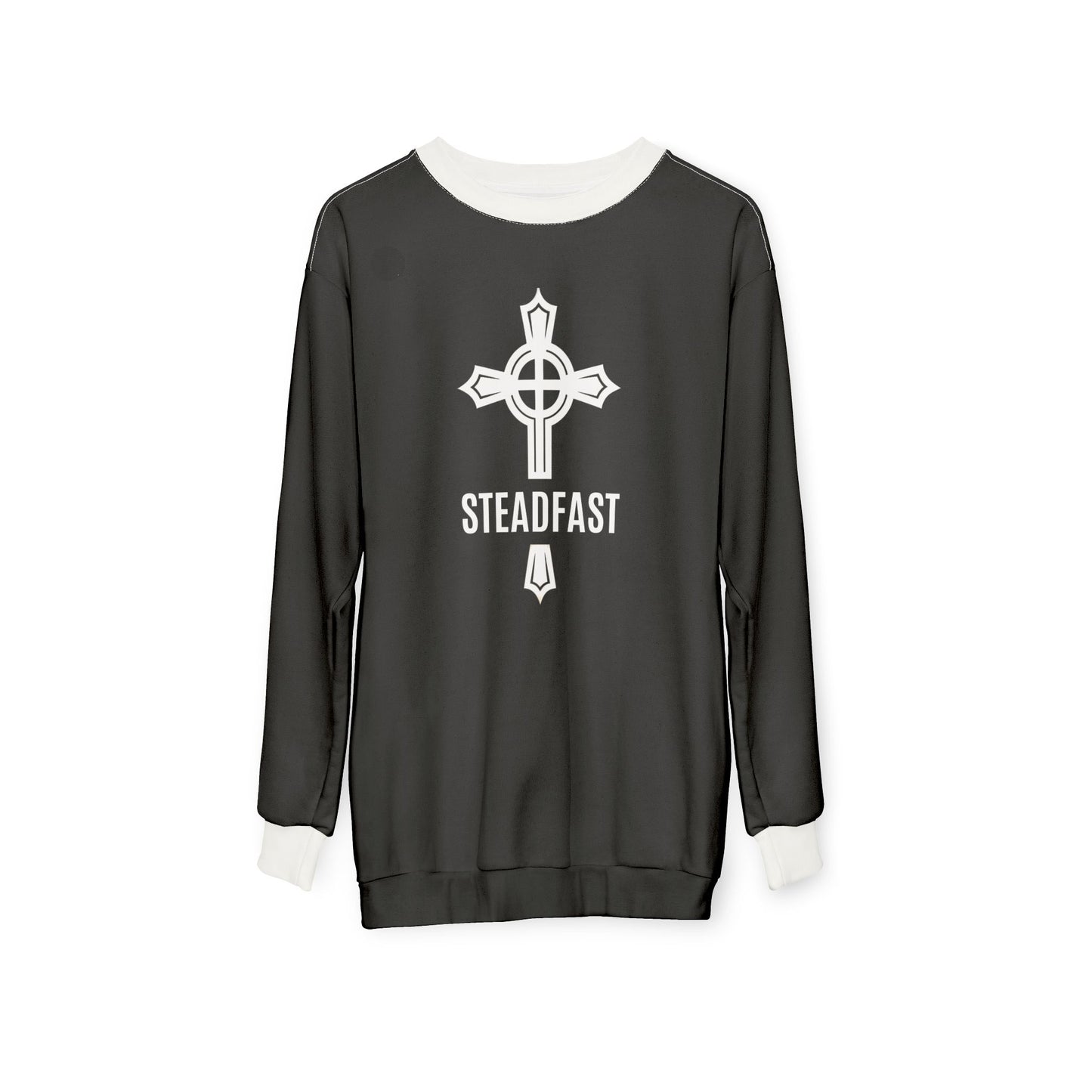 "Steadfast Cross", Unisex Sweatshirt (Void Black)