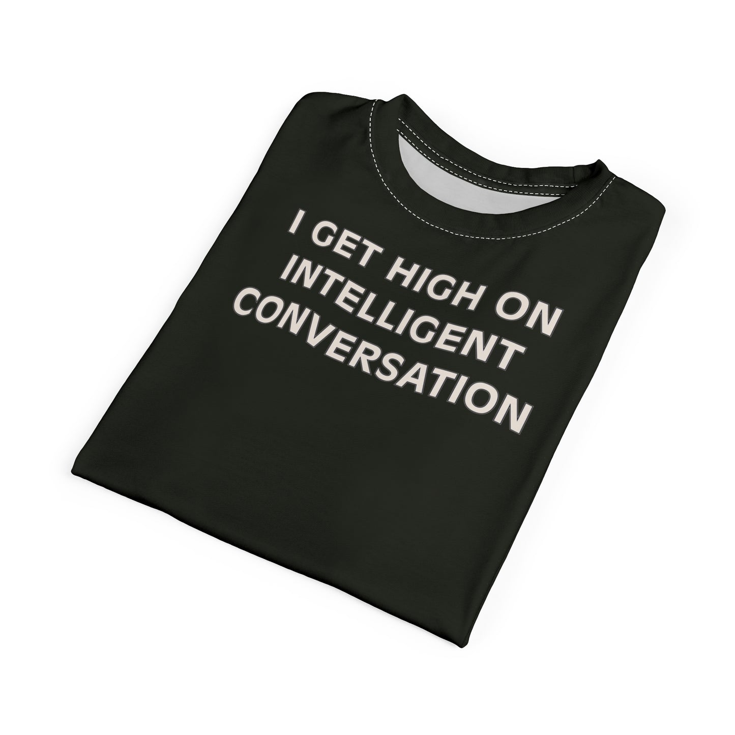 "Intelligent Conversation", Unisex T-shirt (Deep Foliage)