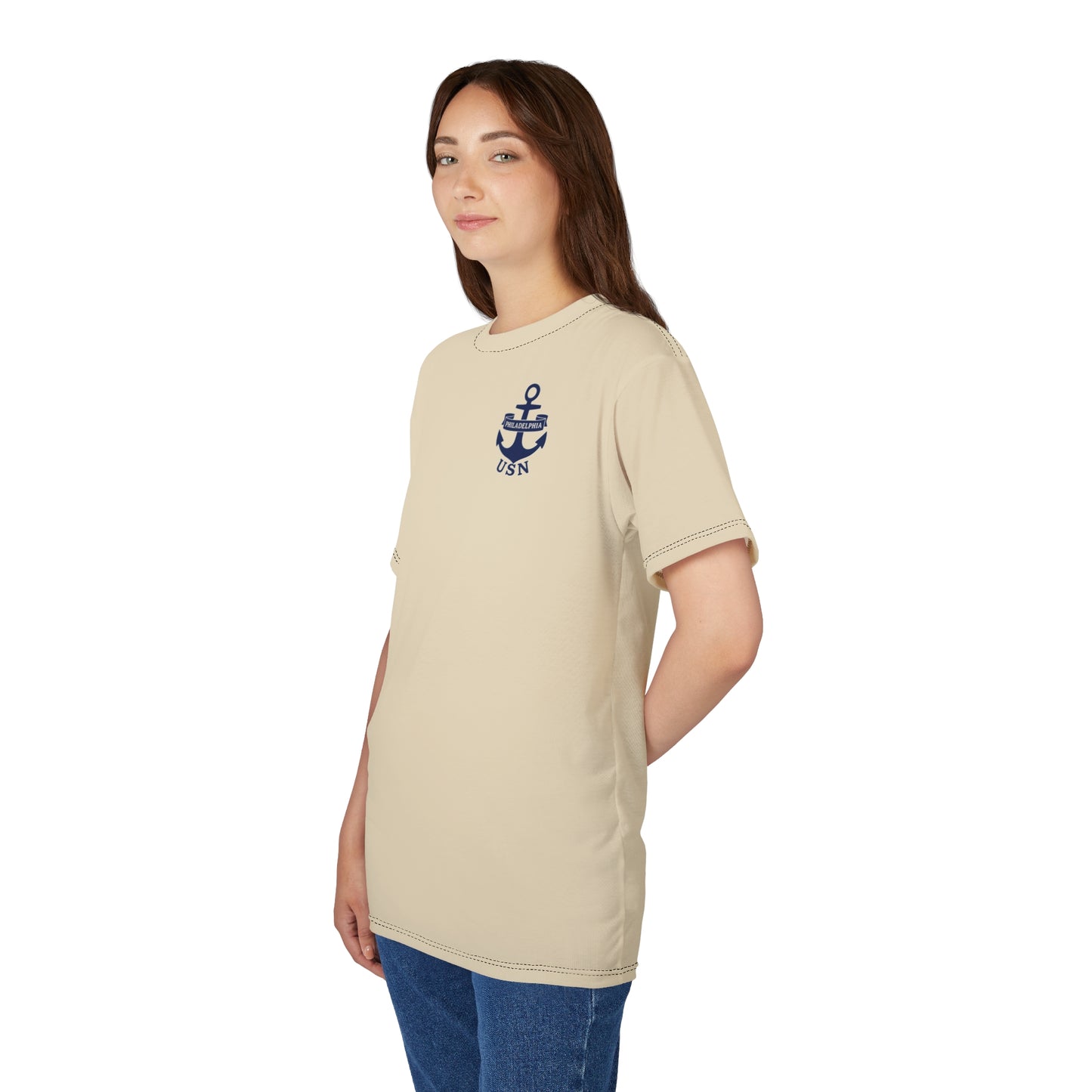 "USN Anchor", Unisex T-shirt (Canvas Sail)