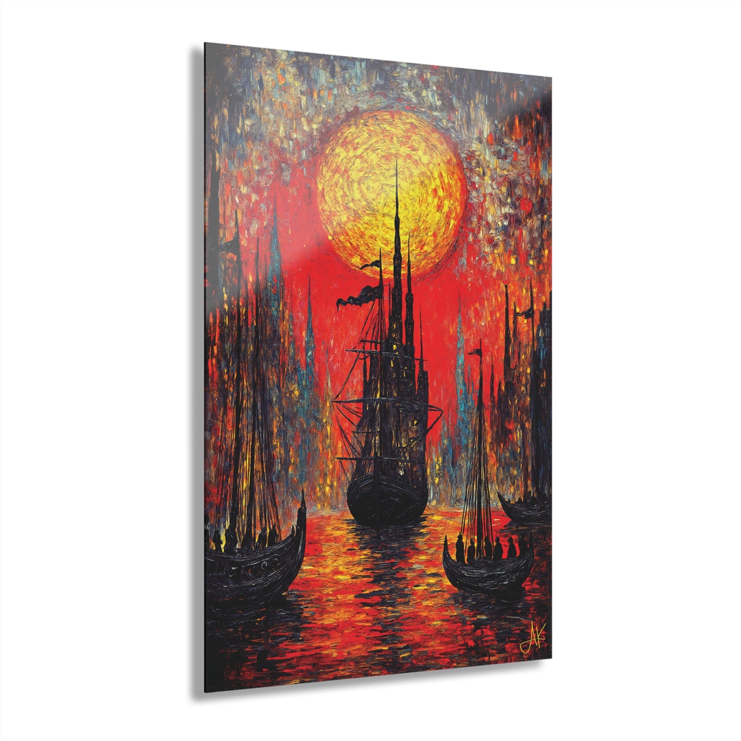 "Exiles in Chains - Portsmouth 1787", Fine Art Acrylic Prints (French Cleat Hanging)
