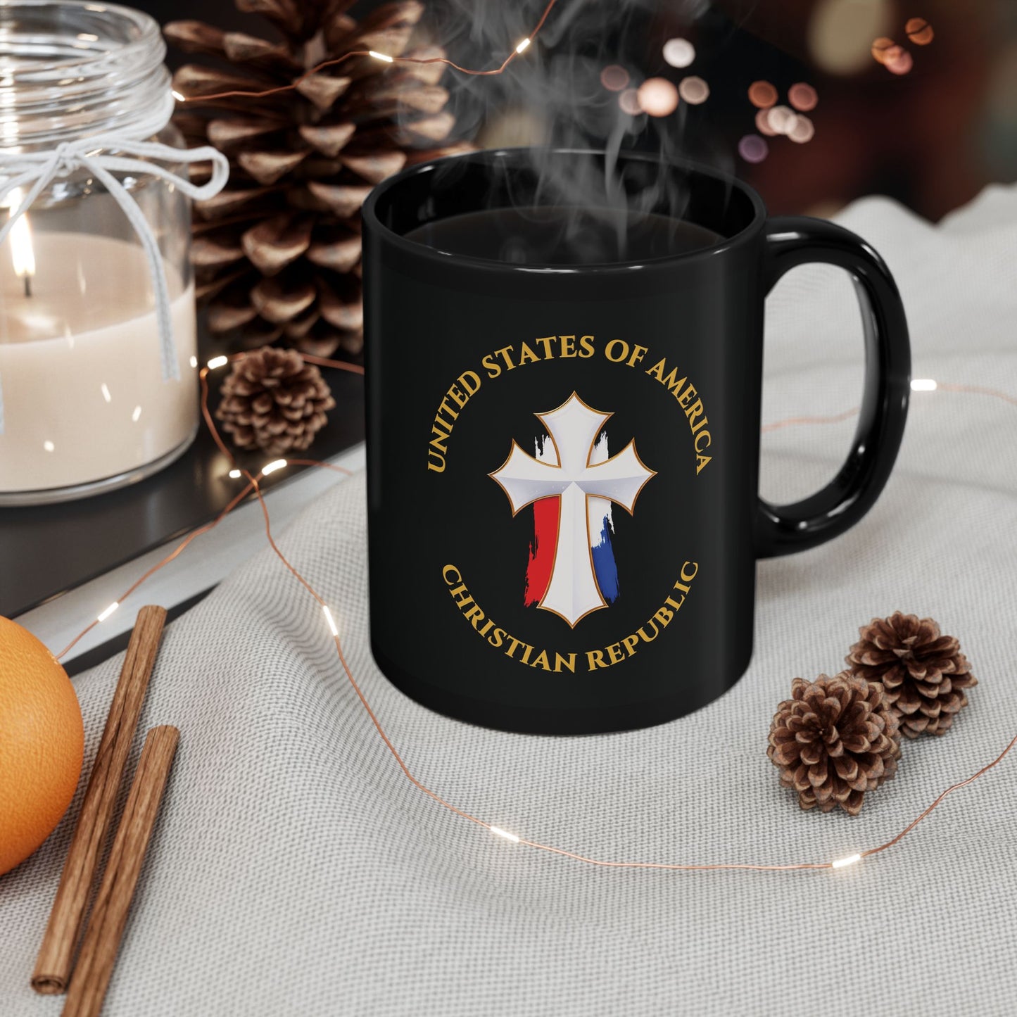 "USA Christian Republic" #12, Black Mug (11oz & 15oz)