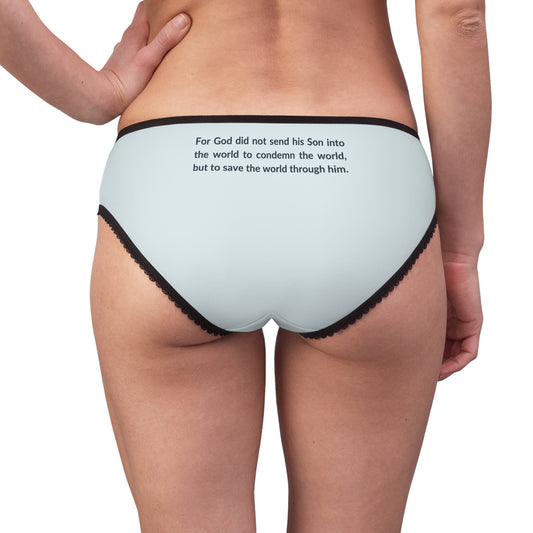 "Good News - John 3:17", Women's Briefs (Bubbles Blue)