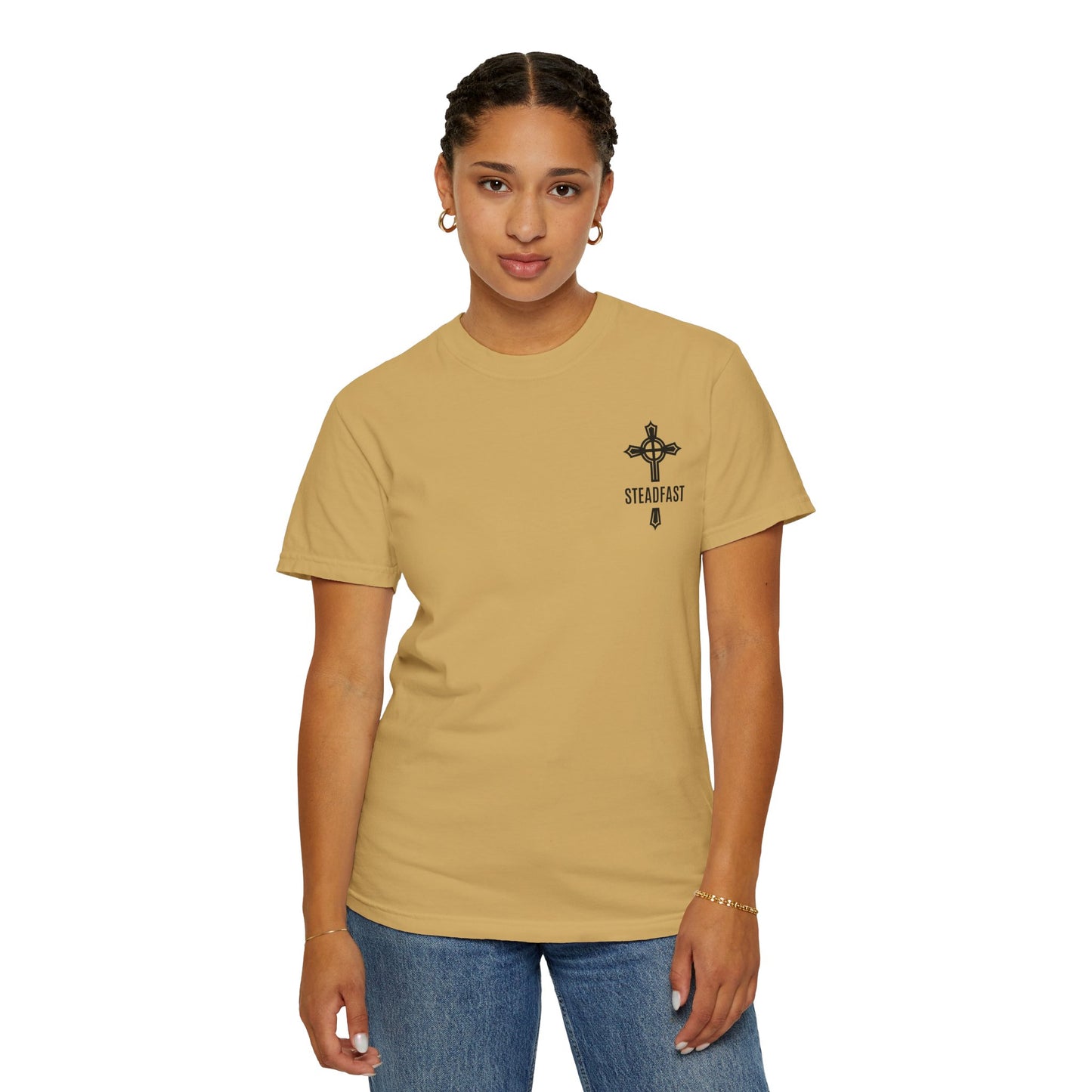 "Steadfast Cross in Black", Unisex T-shirt