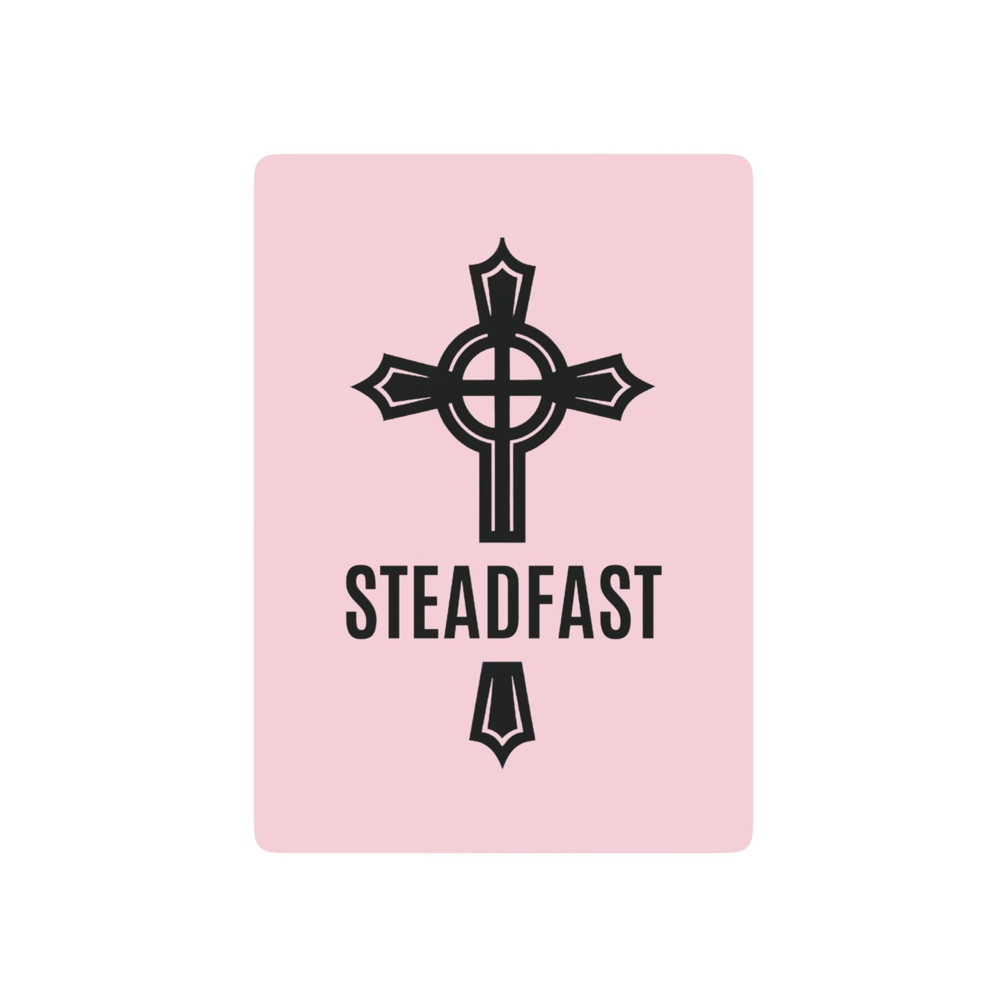 "Steadfast Cross", Christian Playing Cards (Ethereal Pink)