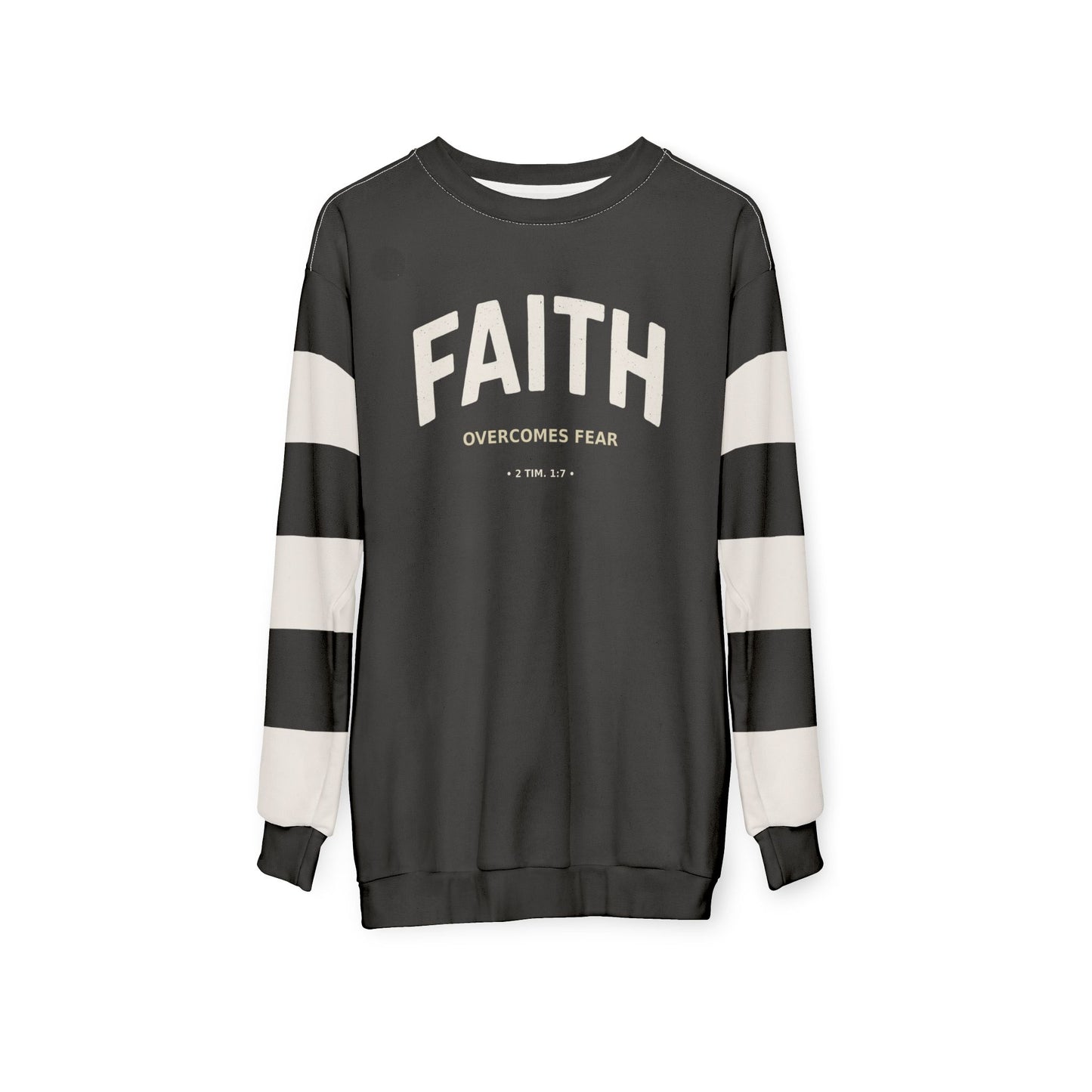 "Faith Overcomes Fear", Unisex Sweatshirt (Moonless Black)