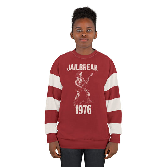 "Jailbreak 1976", Unisex Sweatshirt (Cherry Red)