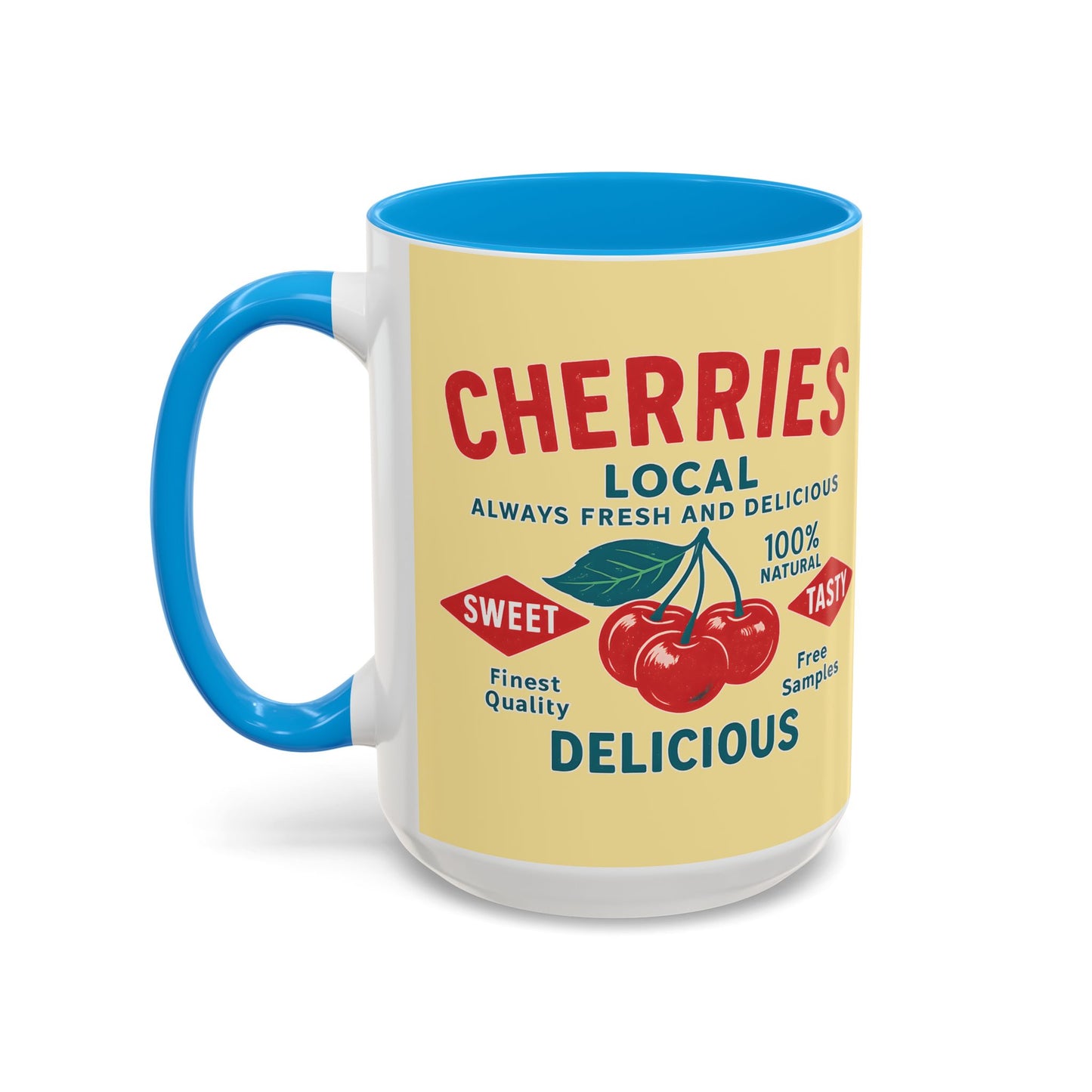 "Delicious Cherries", Colorful Mugs (11oz, 15oz) (Sanctum Veil)