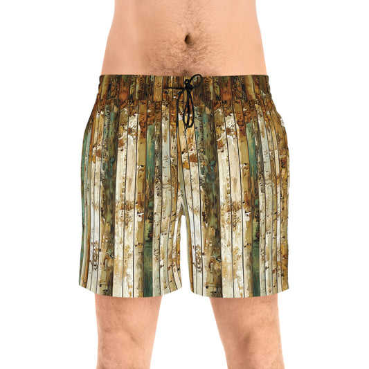 "Aspen Forest", Men's Mid-Length Swim Shorts