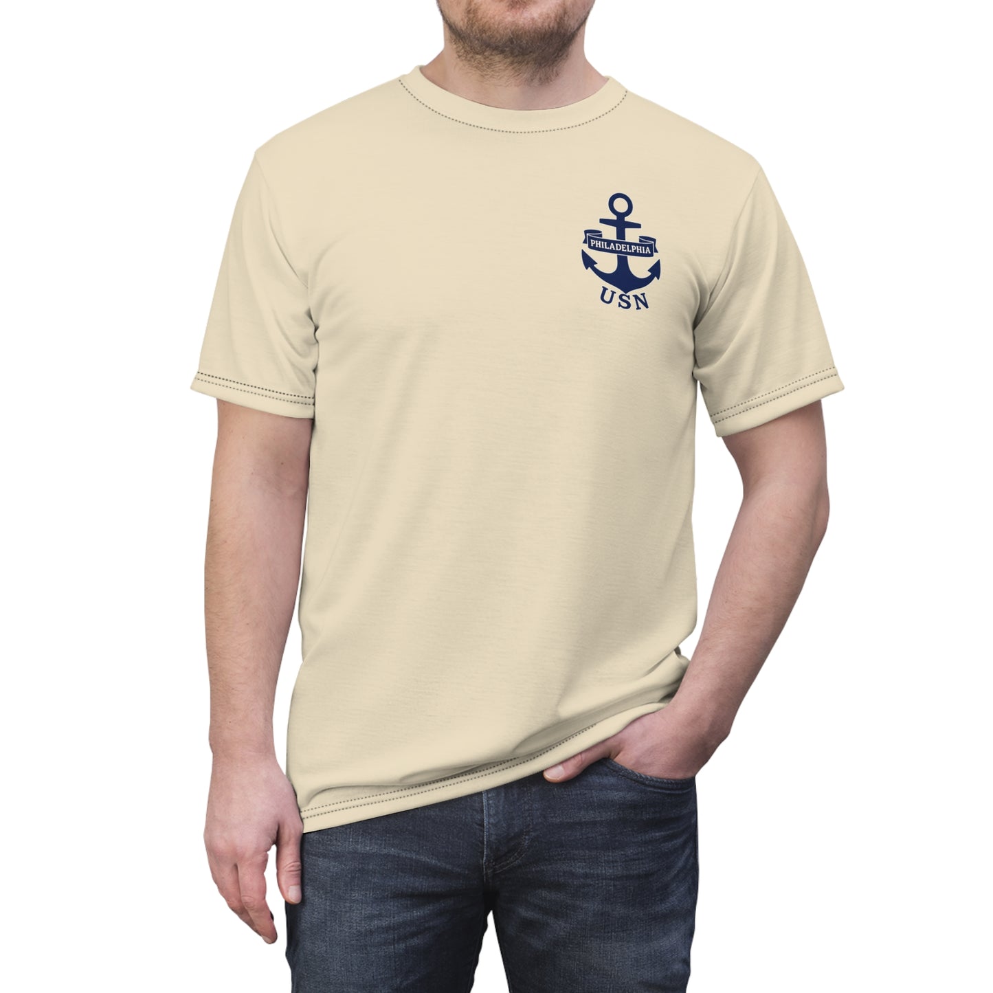 "USN Anchor", Unisex T-shirt (Canvas Sail)