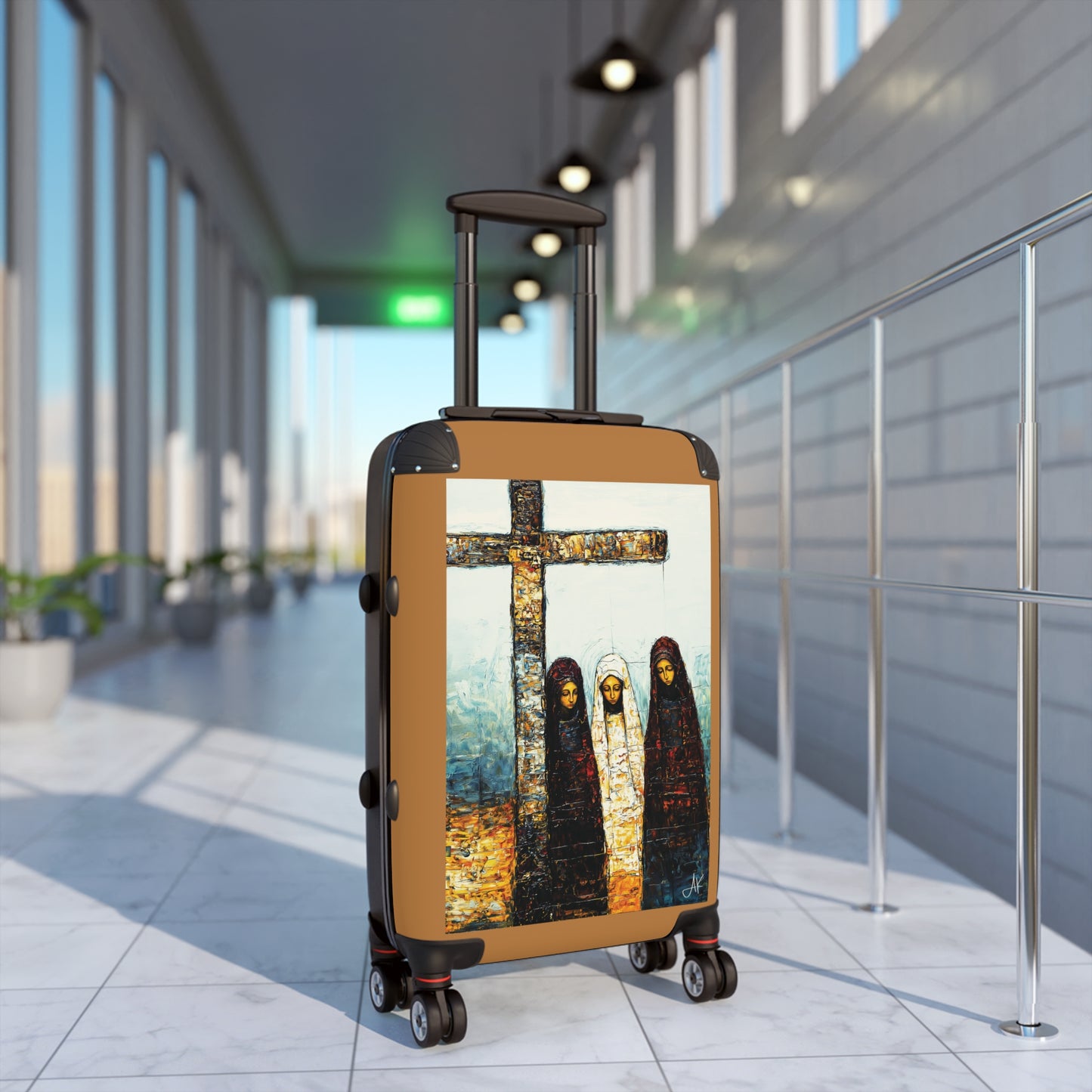 "At-the-Foot of the Cross - John 19:25", Suitcases (Light Brown)