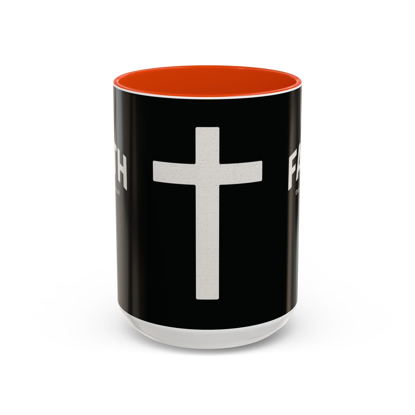 "Faith Overcomes Fear", Colorful Mugs (11oz, 15oz)