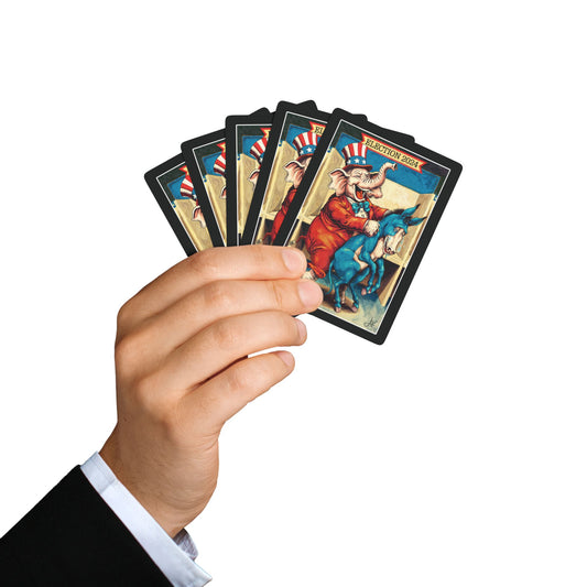 "MAGA Spanked the Donkeys 2024", Political Playing Cards (70's Black)