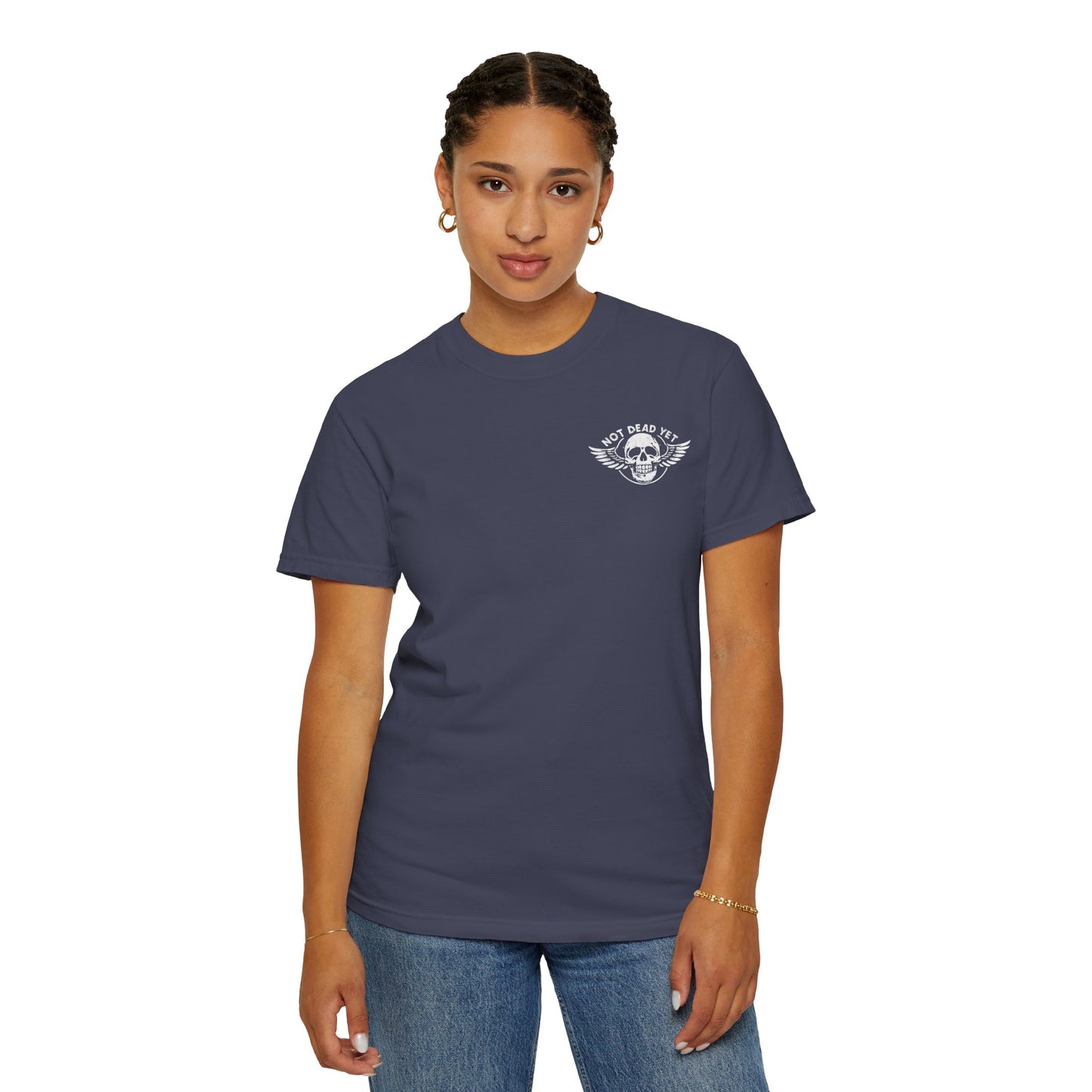 "Not Dead Yet - Winged Skull", Unisex T-shirt
