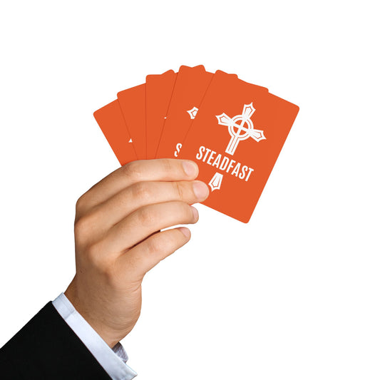 "Steadfast Cross", Christian Playing Cards (Salamander Orange)