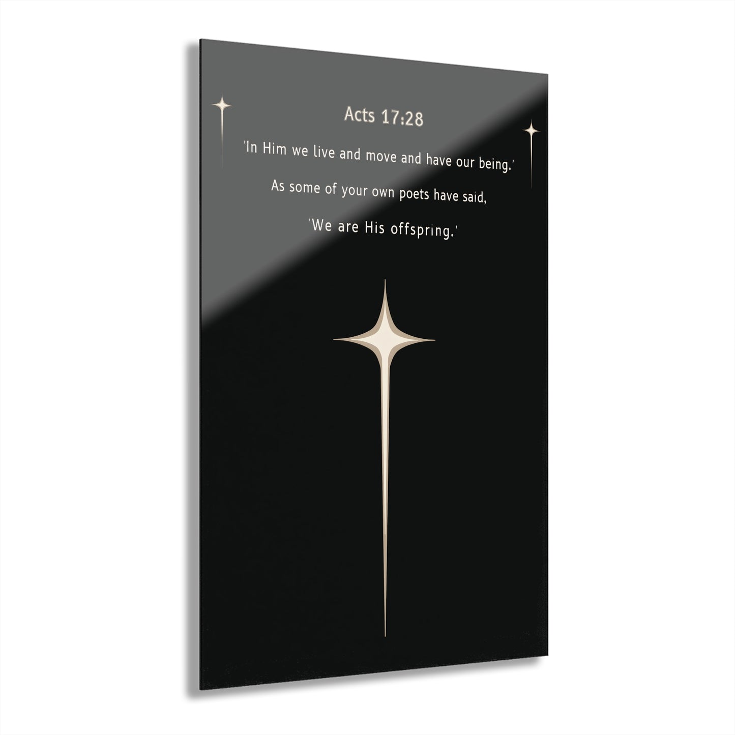 "Acts 17:28", Acrylic Wall Prints (French Cleat Hanging)