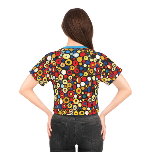 "Bits and Bobs", Crop Tee (Mediterranean Blue Color)