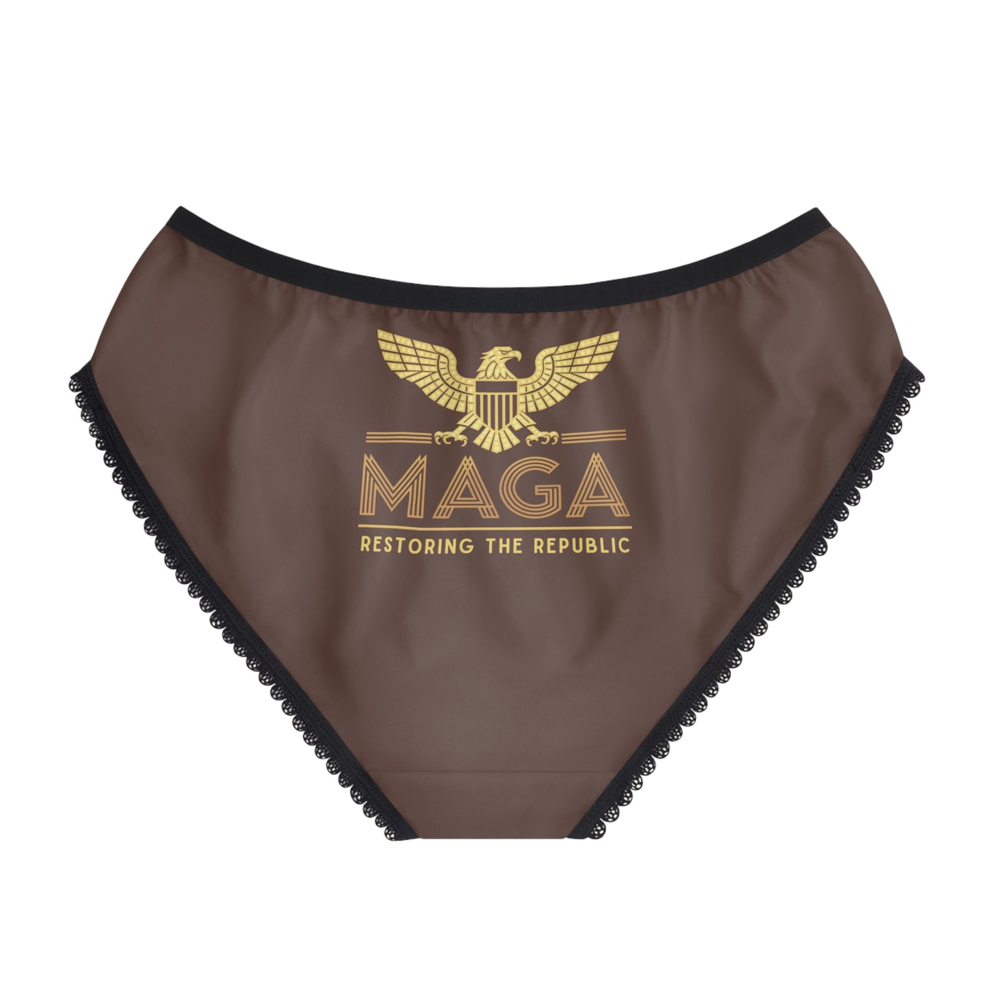 "MAGA - Restoring the Republic", Women's Briefs (Dark Rust)