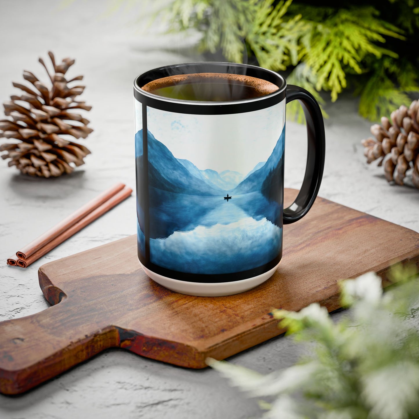 "Connected in Silence - Psalm 46:10", Colorful Mugs (11oz, 15oz)
