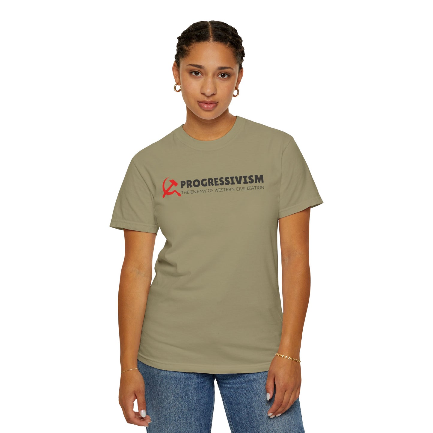 "Progressivism - Enemy of Western Civilization", Unisex T-shirt (Light Colors)