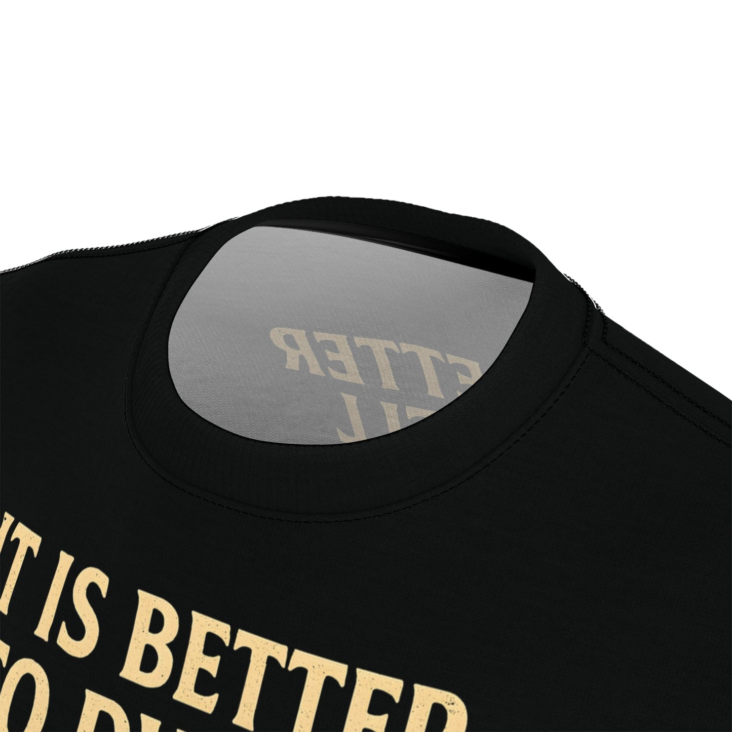 "Proverbs 21:19 (KJV)", Wearable Art Unisex T-shirt (Peatshadow Black)
