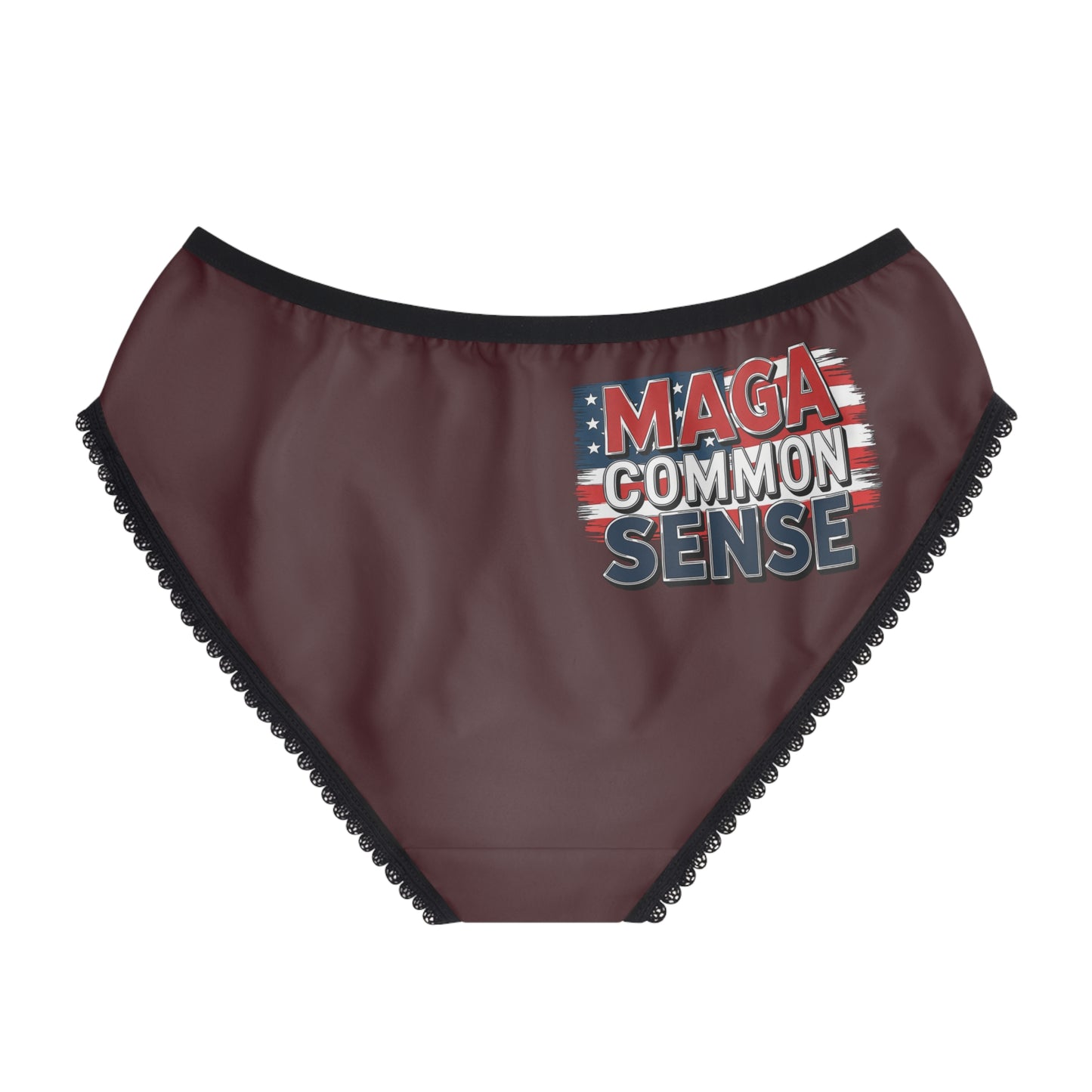 "MAGA Common Sense" #01, Women's Briefs (Dark Grape)