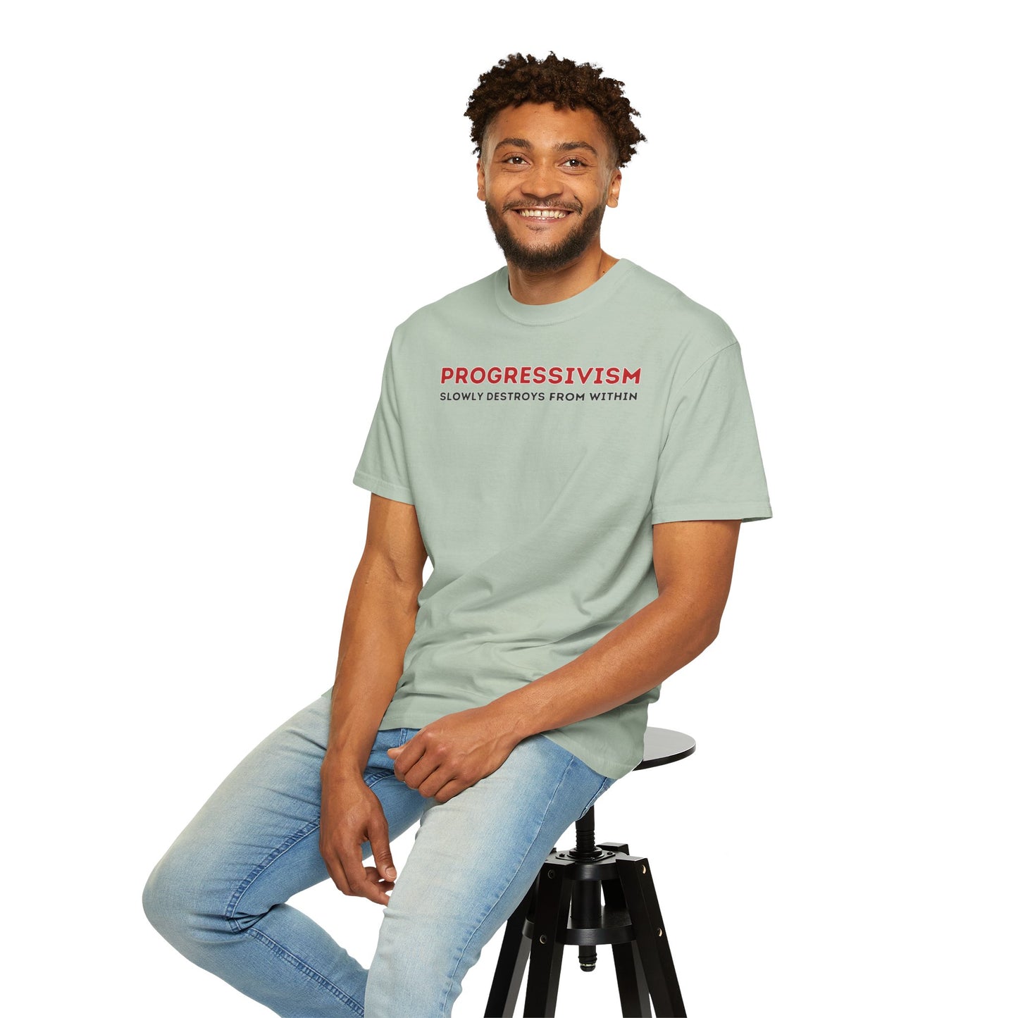 "Progressivism Slowly Destroys From Within", Unisex T-shirt (Light Colors)