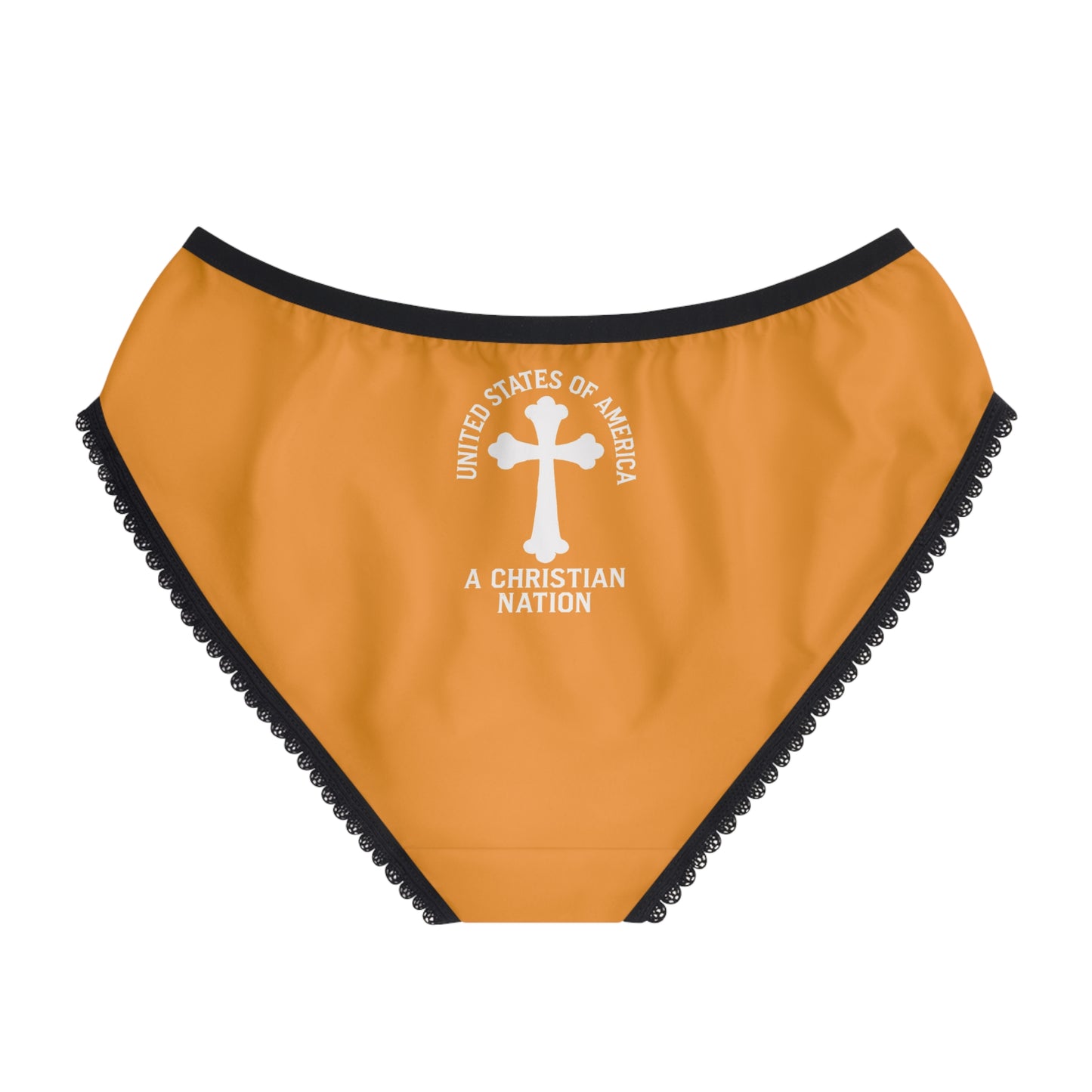 "USA - A Christian Nation" #04, Women's Briefs (Dutch Orange)
