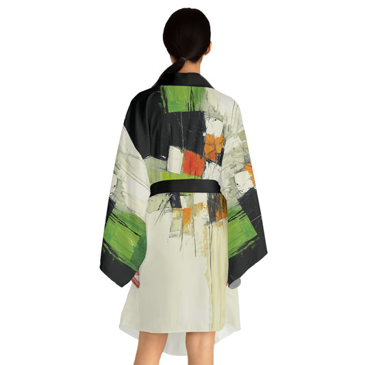 "Abstract 532", Long Sleeve Kimono Robe