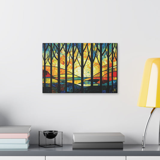 "Forest at Dawn", Stretched Classic Canvas Fine Art Print